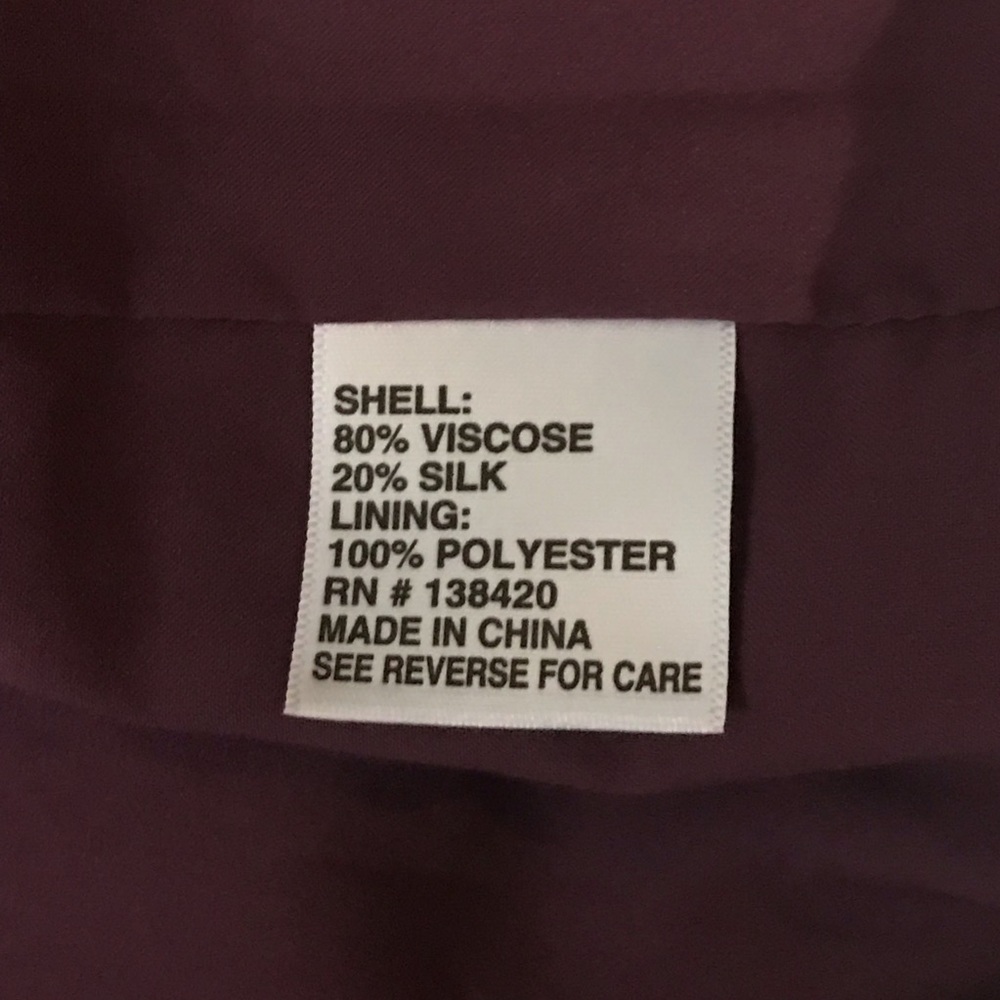 Etcetera Regency Velvet Blazer Jacket Plum Size 0 - Picture 8 of 8